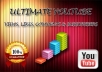 Offer you 100k views, 1000 + likes, 500 + favorites and 1000 + subscribers for your youtube video