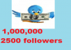 tweet your message to my active 1,000,000 twitter followers and add 2500 twitter followers in your twitter account 