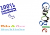 manually create 100  edu and gov authority backlinks to your website