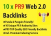manually create 10 ★PR9 Top Quality SEO Friendly Backlinks from &reg;10 Unique PR9 Authority Sites + Panda and Penguin Friendly, plus indexing 