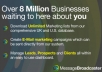 give you 30 days access to message broadcaster where you can download unlimited marketing lists / business lists from 8 million businesses for