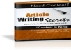 tell you few article writing secrets, and I will Give you 59 Gigs With a Huge Bonus