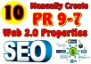Manually Create 15 PR5-PR8 Web 2 0 Properties and Give you All Logins Detail With Full Report