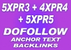 Create back on 5XPR3 + 4XPR4 + 5XPR5 do follow actual PR pages Google is just loving do follow backlinks those are being created on do follow pages with High PR. 