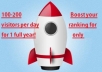 send real human traffic to your website for 365 days for