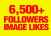 give you 6,500+ AUTHENTIC Instagram followers And 3,650+ Image likes Extremely fast