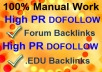 Manually create 45 Varified PR7-PR4 DOFOLLOW Angela Backlinks including 8 Dofollow EDU Backlinks