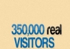 send 350,000 ++++ human visitors to your website