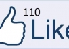 provide you 110 facebook fan pages likes