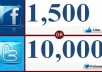 Get You 10000+ Twitter Followers or 1500 USA/UK/EUROPEAN VERIFIED FACEBOOK likes in less then 48hr no need for password