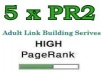 place your links at our 5xPR2 adult site