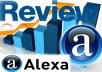 give you amazing 25 alexa 5 star review for your website or blog listing for higher ranking and seo boost 