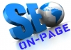 make you a complete on-page SEO analysis and give you tips and directions on how to improve your on-page SEO for your homepage based on your desired keywords