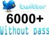 give you 6000+ TopQuality Real USA Twitter followers follow, no eggs in less than 24 hours without your password