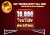 give you 10,000+ youtube video views in 72 hours
