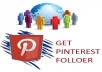 give you 300+ PINTEREST rEal followers only for