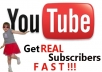 give You 25 Real YouTube Channel id Subscribers