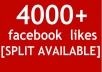 deliver 2400 Real and active, quality FaceBook Likes