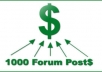 create 1000 Forum Post backliks