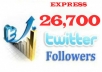 give you 26,700++ SAFE Twitter followers follow in less then 24 hours with out the need of your password just only