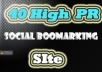 manually create 40 top PR3 PR8 social bookmarks