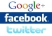 give you 100 Google Plus+ 100 Fb Fans like +100 Twitter Followers After finished work will post your  link in my 5 milion Fb group members Wall and 10,000 Fb Fans wall