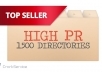 Submit your site to 1500 High PR web directories 