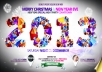 create an eye catching and elegant New Year, Christmas or Holydays Discount Flyer 