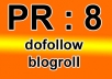 place your link permanent on my HQ pagerank 8 blog