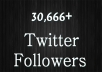 give you 30,666+ High quality ✔ Twitter Followers ✔ to your profile in 1 day and ✔ with Huge Bonus 