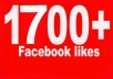 get you Guaranteed 1700+ Facebook likes within 24 hours To your fanpage