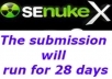 use SeNuke X to give your site a boost and Create hundreds of back links Submission will run for 28 days