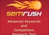 run an SEMrush report for up to 5 domains or keywords 