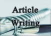 provide you 500 words article for any keyword and niche 100% Unique and Copyscape passed..!!!