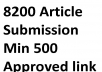 Article Submission Blast on over 8200 With Min 600 Approved Backlinks for better Ranking in google