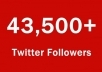 ** give you 43,500+ Real Twitter FOLLOWERS super fast without your password we just need ur account user name real service in 7 hours **