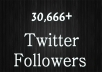 will give you 30,666+ High quality ✔ Twitter Followers ✔ to your profile in 1 day ✔
