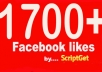 1700+ REAL Facebook Page Likes as fast as 20minutes, all real and active fb fans, pagelikes, fbfans, facebook pages