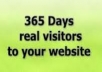 deliver ★REAL HUMAN TRAFFIC★ to your website/Blog for 365 DAYS only