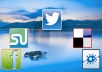 give you 450 Backlinks on 100 twitter 100 stumbleupon 100 delicious 100 folkd 50 facebook share for your site/blog/youtube videos
