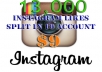 add 13,000 Instagram Likes, Split to Max 10 Photos