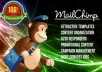 setup and configure your mailchimp account and create a nice email template with a banner 