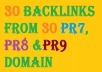 Generate 30 and  above High quality do follow backlinks for your website from 30 PR7 and above High authority domain + Penguin and panda friendly