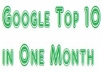Get Your Website in Google Top 10 in One Month
