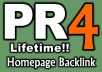give PR4 Permanent Dofollow Homepage Link on Valid PR4 US English site {Guarantee less than 30 OBLs}