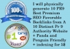 physically generate 10 PR9 Best Premium SEO Favorable Backlinks from 10 Distinct Pr 9 Authority Website + Panda and Penguin Friendly + indexing for