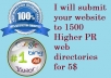 submit your  website to1500 Higher PR web directories
