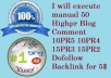 execute manual 50 Highpr Blog Comment 10PR5 10PR4 15PR3 15PR2 Dofollow Backlink