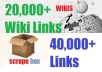build 21000+ WIKILINKS and 40000 blog comment backlinks for liinkjuice and indexation for unlimited urls and keywords+full report+bonus