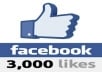 give 3000 worldwide likes to your fanpage